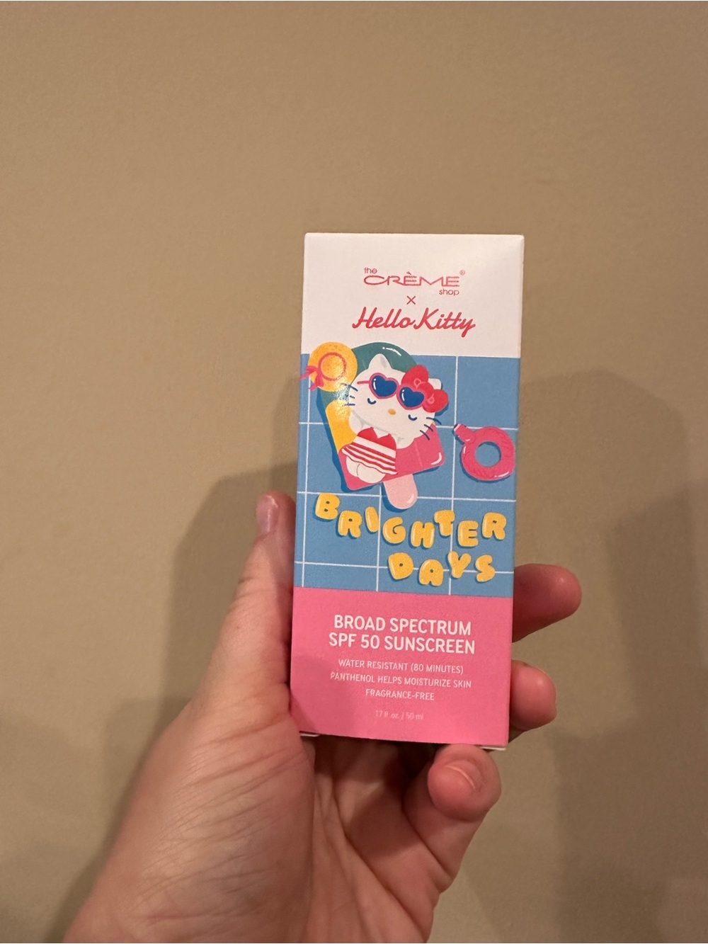 The Crème Shop x Hello Kitty Brighter Days SPF 50 Sunscreen - Pink & Blue